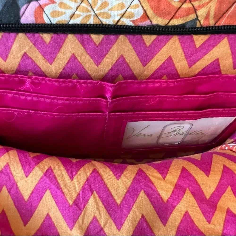 VERA BRADLEY Ziggy Zinnia 2014  Little Hipster Crossbody Pink Orange Floral